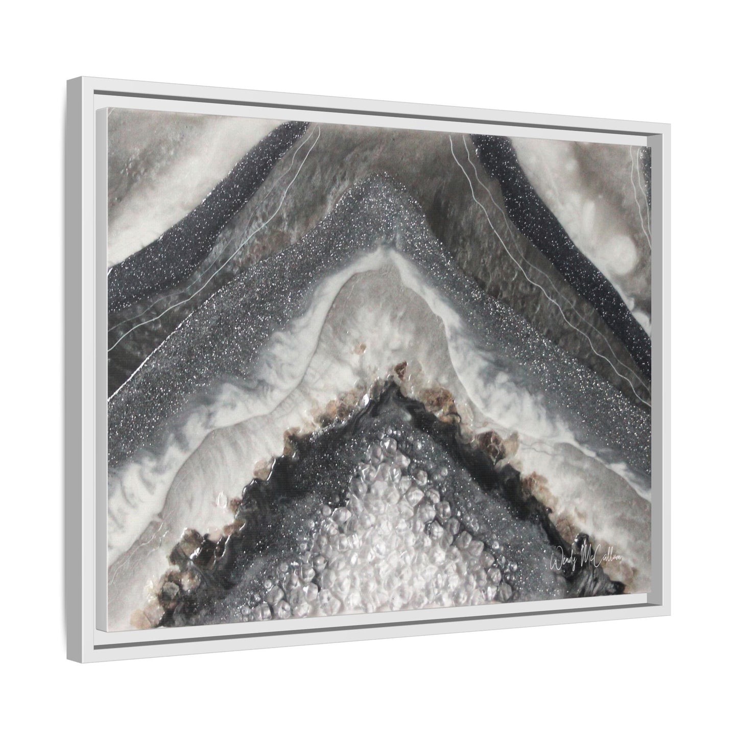 Grey Moonstone Framed Print - Splendour