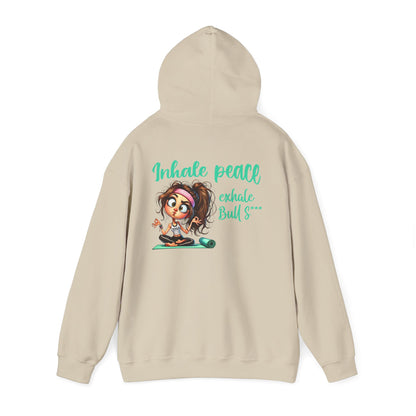 Inhale Peace, Exhale Bullsh*t – Funny Yoga Meltdown Hoodie