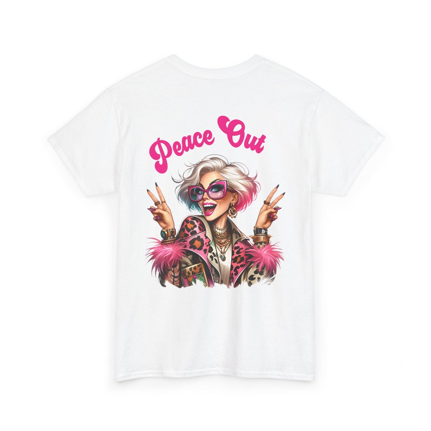 Peace Out – Glam Confidence Woman in Her Prime T-Shirt