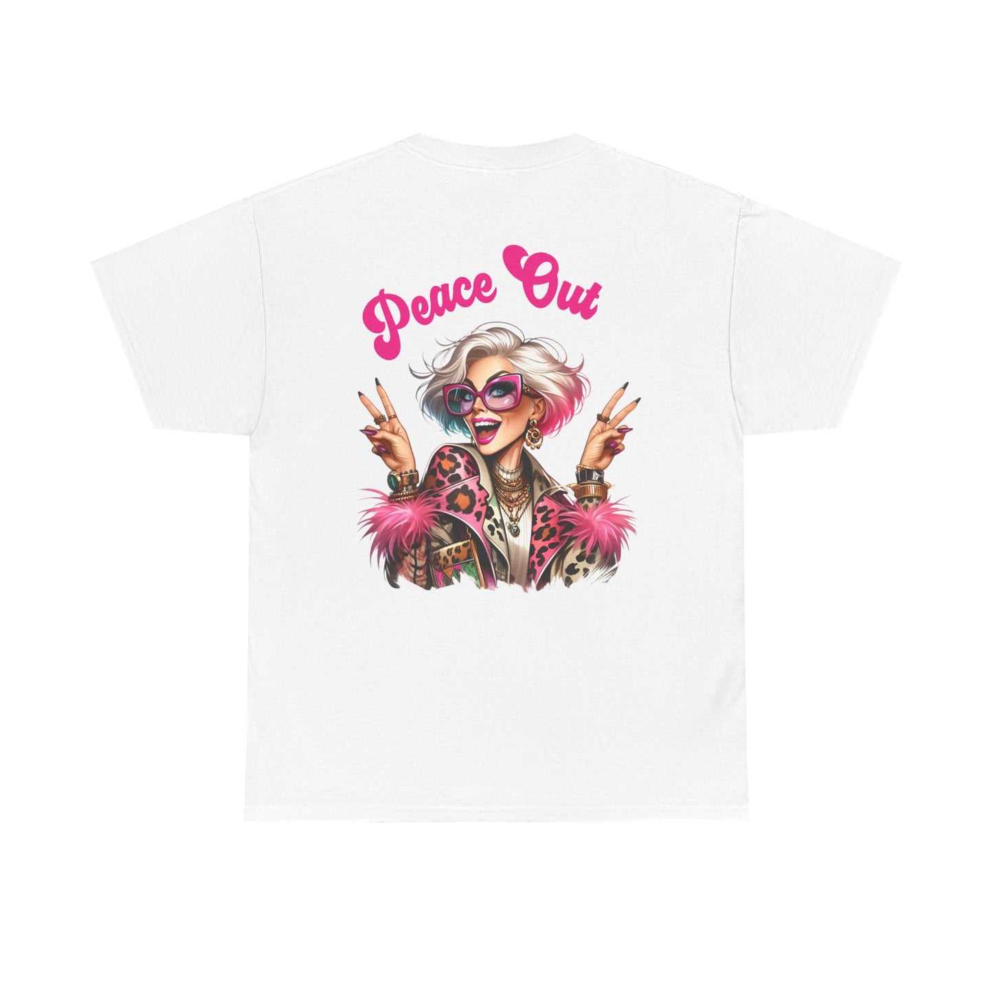 Peace Out – Glam Confidence Woman in Her Prime T-Shirt