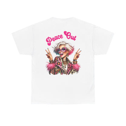 Peace Out – Glam Confidence Woman in Her Prime T-Shirt