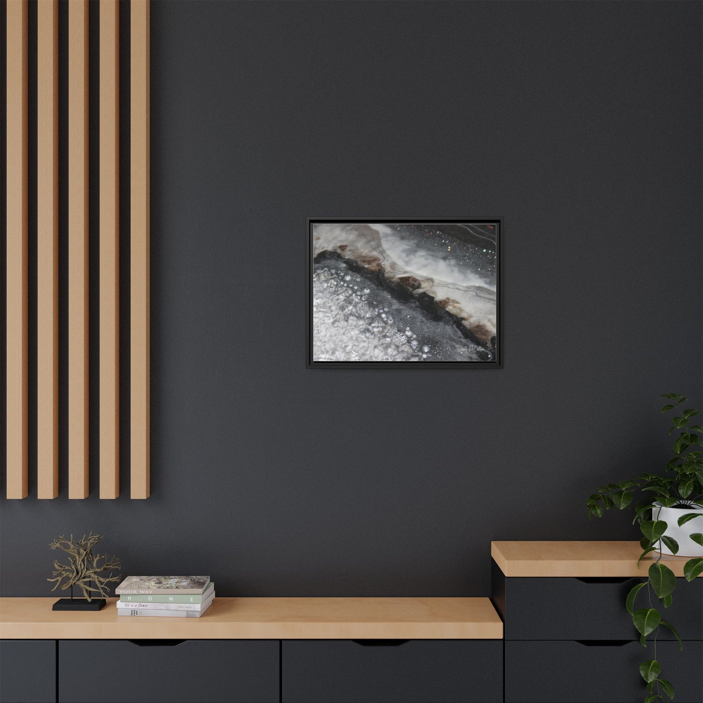 Grey Moonstone Framed Print - Opulence
