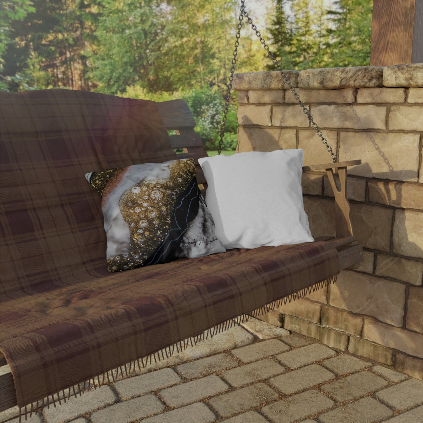 Alchemy Elegance Outdoor Pillow - Patio Cushion