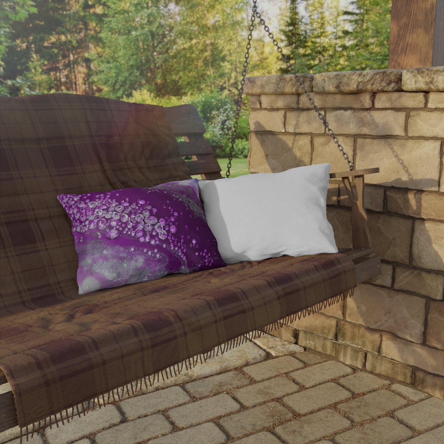 Amethyst Dreams Grace Outdoor Pillow - Patio Cushion