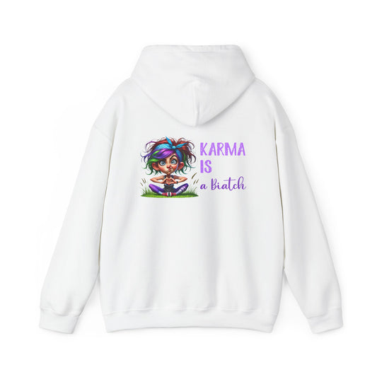 Karma Is a Biatch – Cute but Savage Yoga Girl Hoodie
