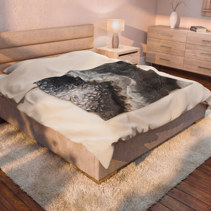 Grey Moonston Splendour - Velveteen Plush Blanket