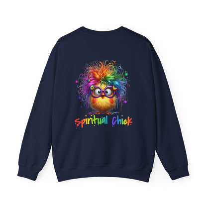 Spiritual Chick – Cute High-Vibe Rainbow Sweatshirt