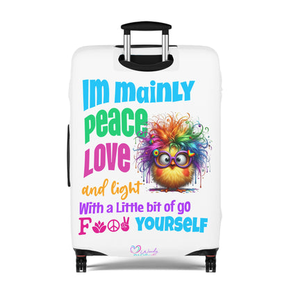 Im mainly peace love & Light - Luggage Cover