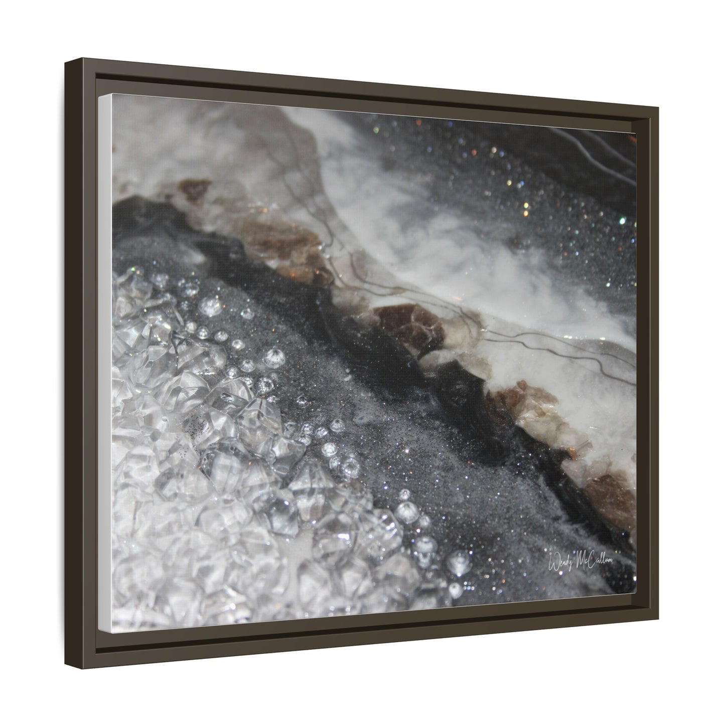 Grey Moonstone Framed Print - Opulence