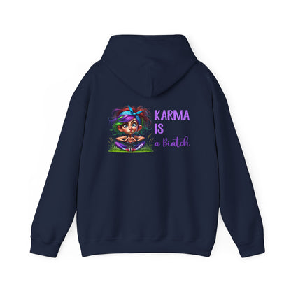Karma Is a Biatch – Cute but Savage Yoga Girl Hoodie