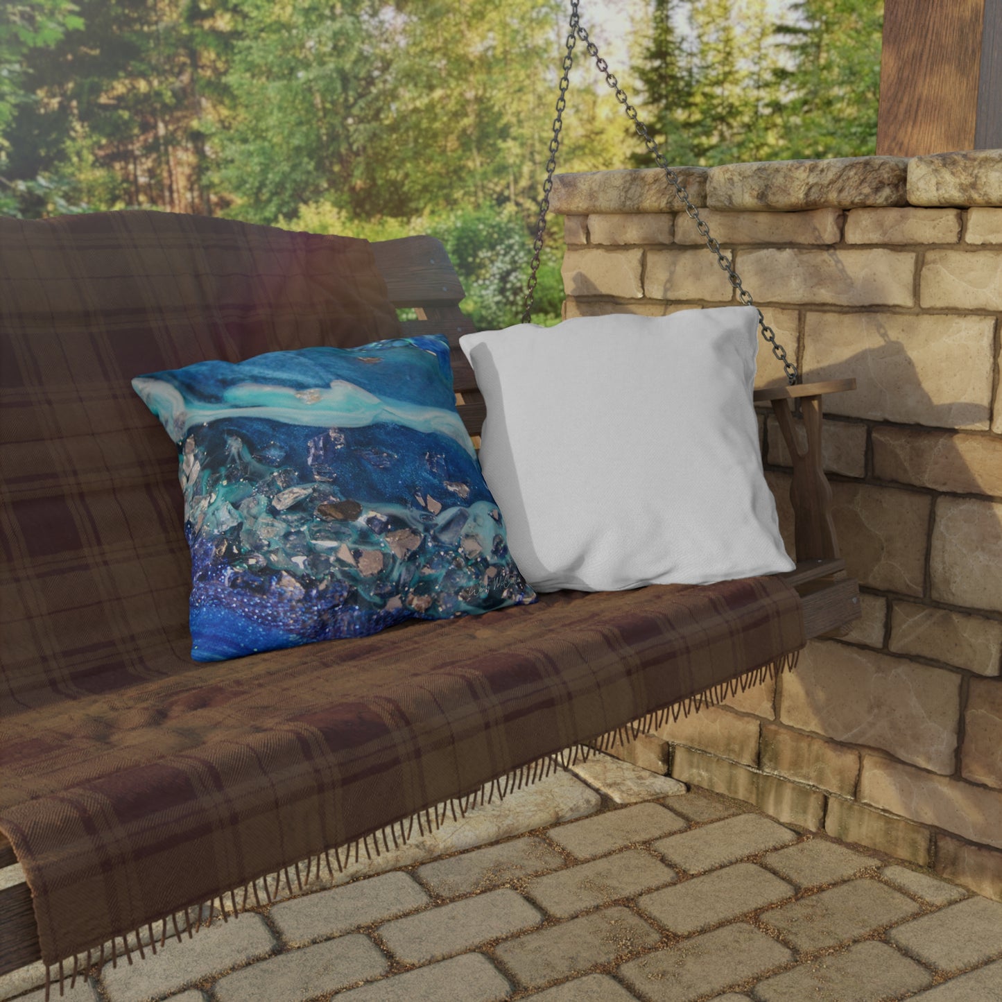 Elucidation Elegance Outdoor Pillow - Patio Cushion