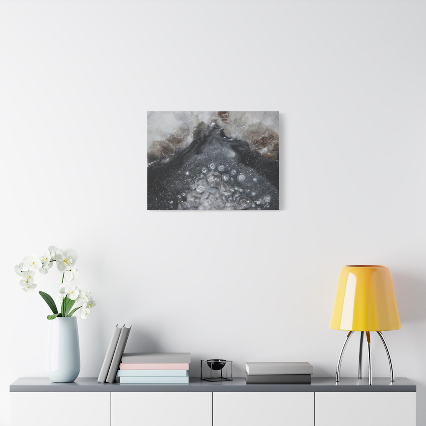 Grey Moonstone Canvas Wall Art - Elegance