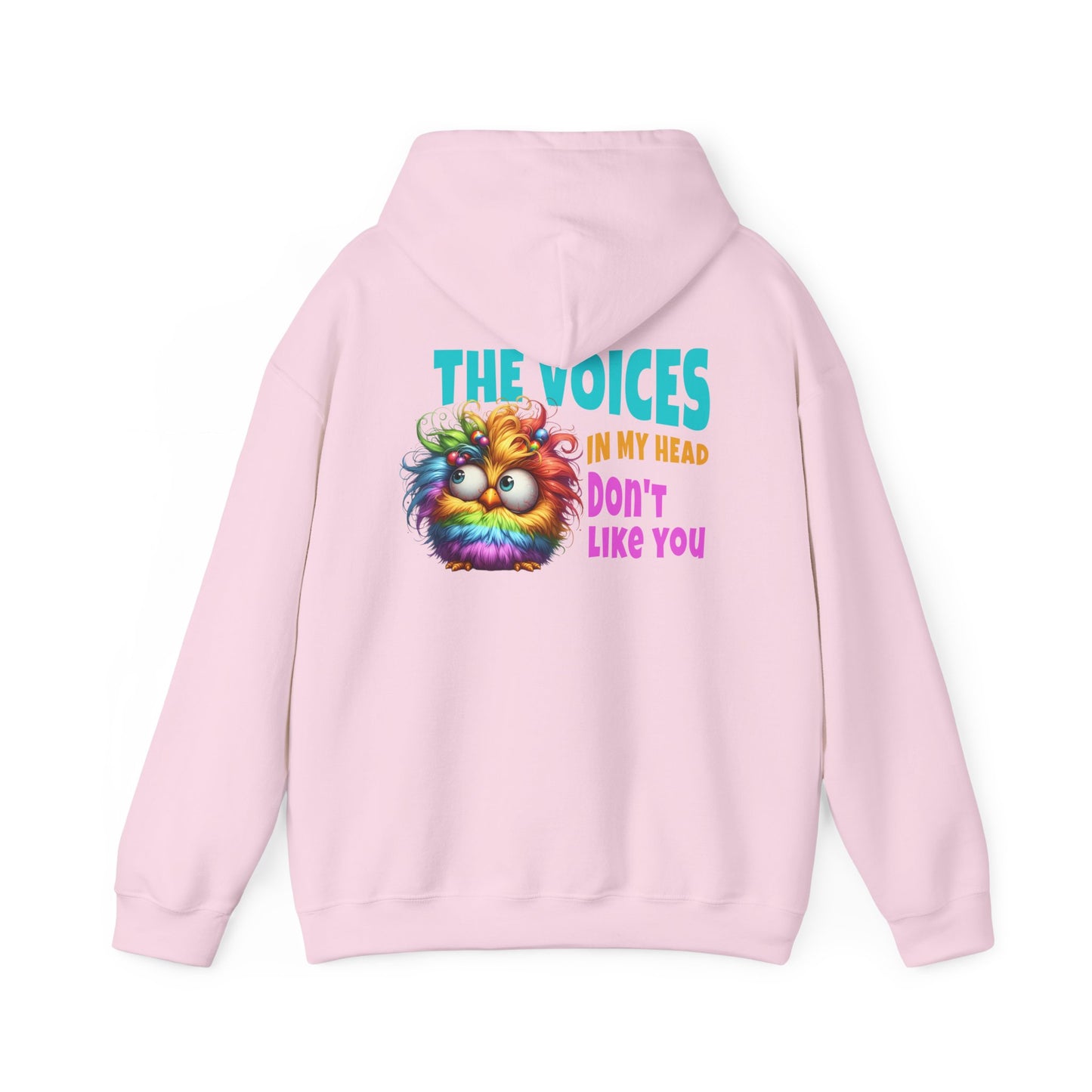 The Voices in My Head Don’t Like You – Funny Rainbow Chick Hoodie