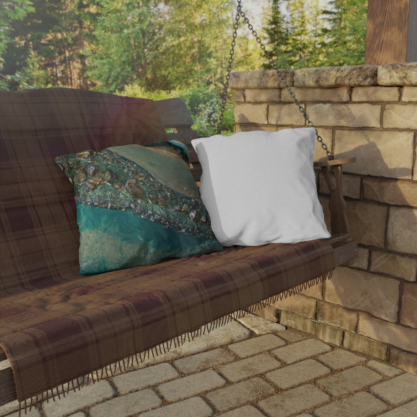 Dioptase Grace Outdoor Pillow - Patio Cushion