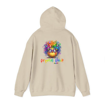 Crystal Chick Hoodie – Cute Rainbow Chick with Crystals | For Crystal Lovers & Spiritual Souls
