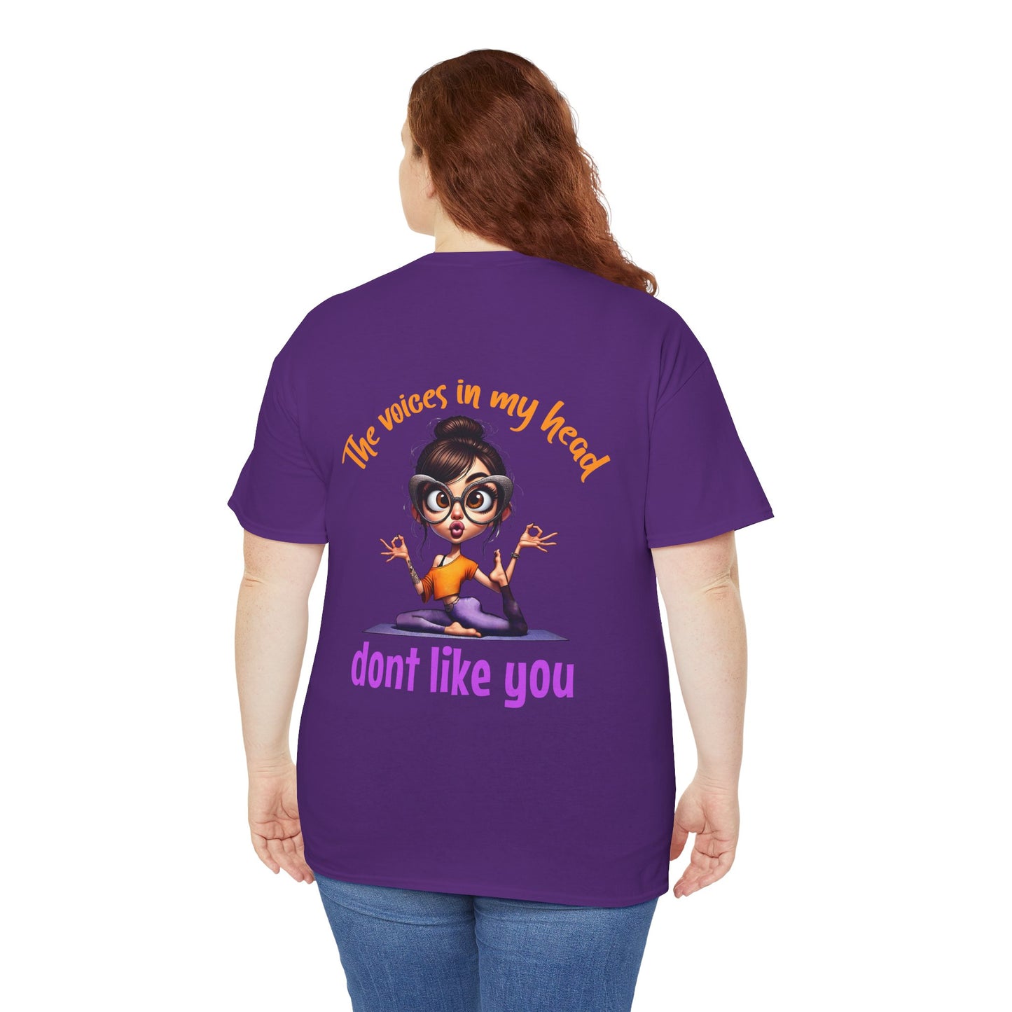 The Voices in My Head Don’t Like You – Funny Meditation Yoga Girl T-Shirt