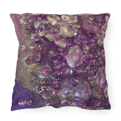 Amethyst Dreams Opulence Outdoor Pillow - Patio Cushion