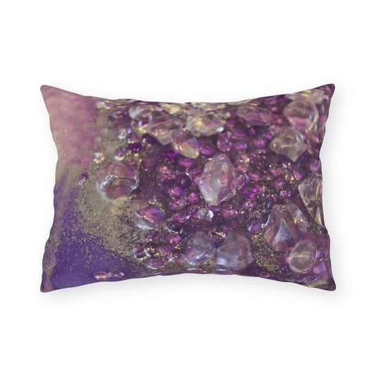 Amethyst Dreams Opulence Outdoor Pillow - Patio Cushion