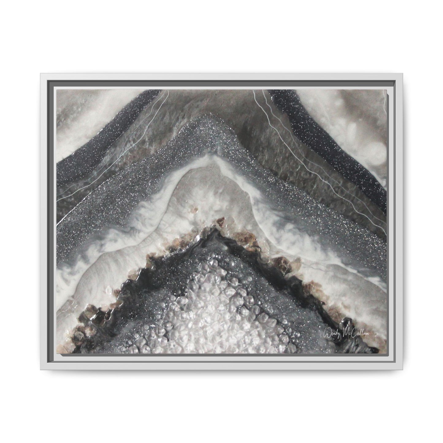 Grey Moonstone Framed Print - Splendour