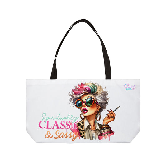 Classy & Sassy Weekender Tote — Spiritual Glam Fashion Travel Bag