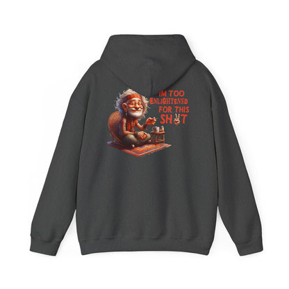 Too Enlightened for This Sh*t – Chill Spiritual Sass Hoodie