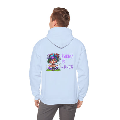 Karma Is a Biatch – Cute but Savage Yoga Girl Hoodie