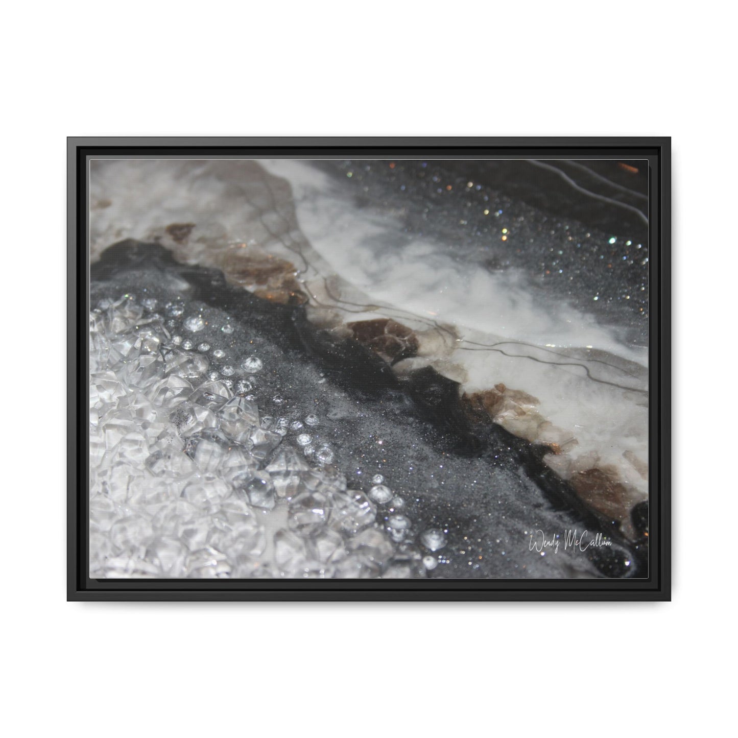 Grey Moonstone Framed Print - Opulence