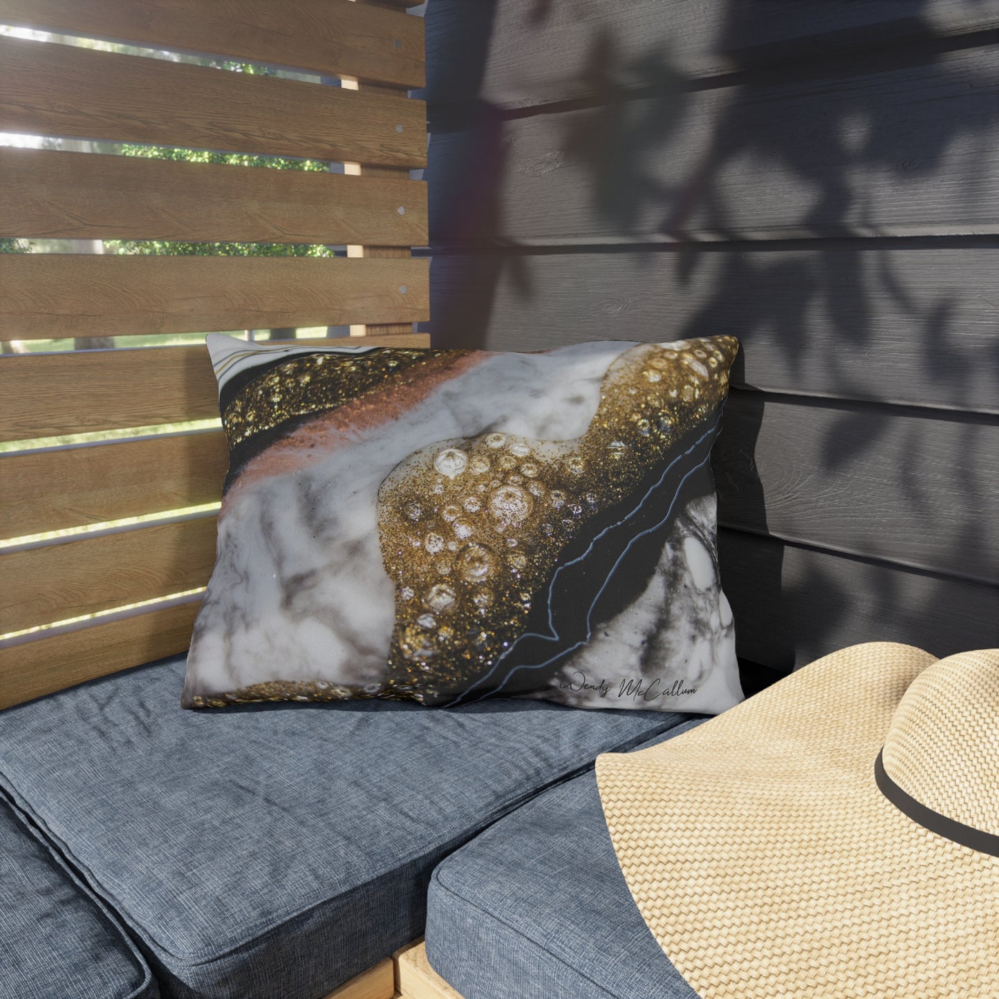 Alchemy Elegance Outdoor Pillow - Patio Cushion
