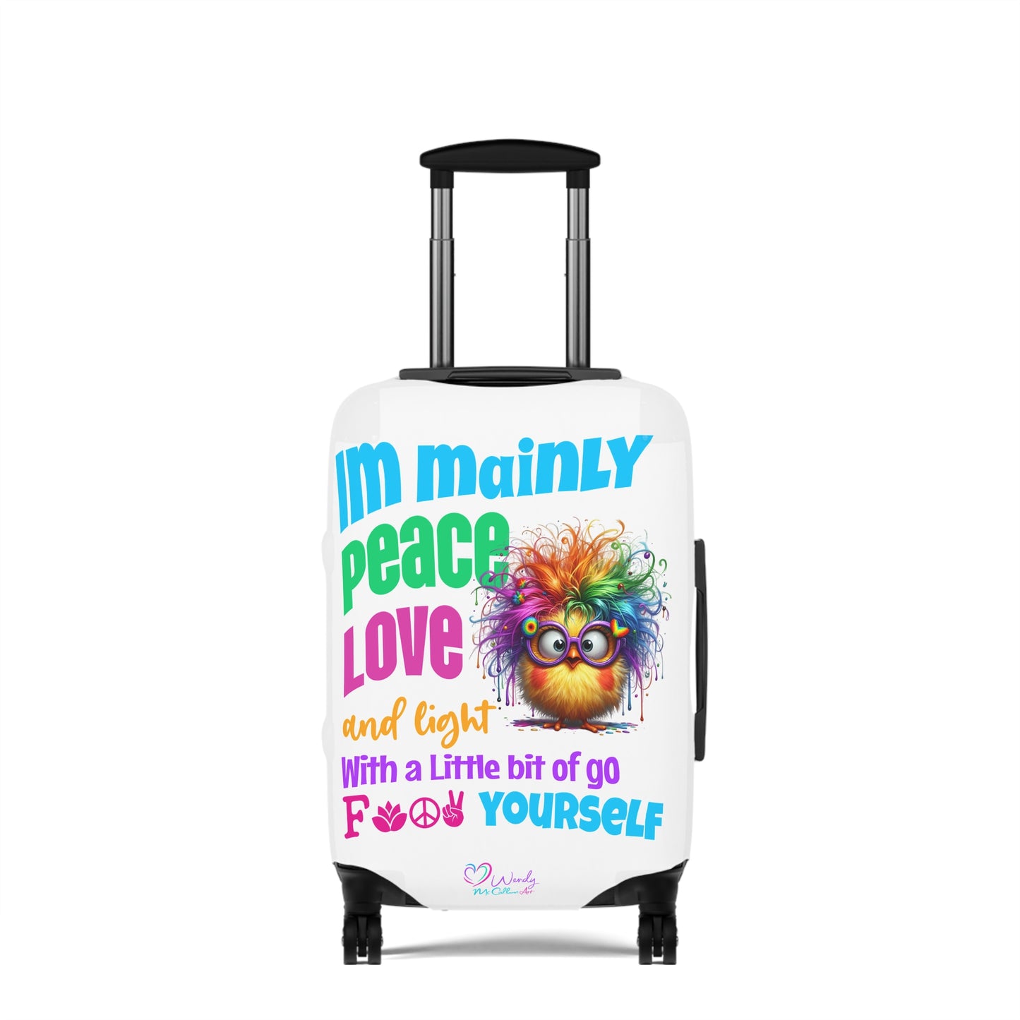 Im mainly peace love & Light - Luggage Cover