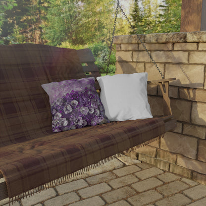 Amethyst Dreams Elegance Outdoor Pillow — Patio Cushion