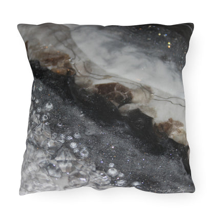 Grey Moonstone Opulence Outdoor Pillow - Patio Cushion
