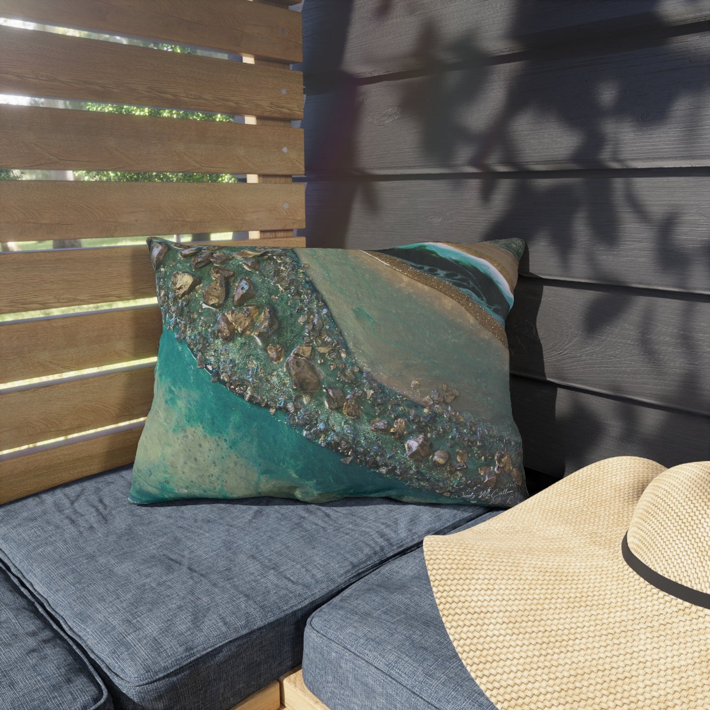 Dioptase Grace Outdoor Pillow - Patio Cushion