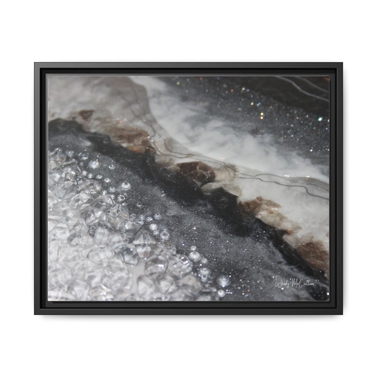 Grey Moonstone Framed Print - Opulence