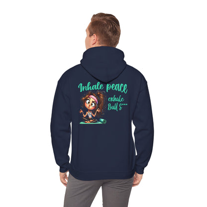 Inhale Peace, Exhale Bullsh*t – Funny Yoga Meltdown Hoodie