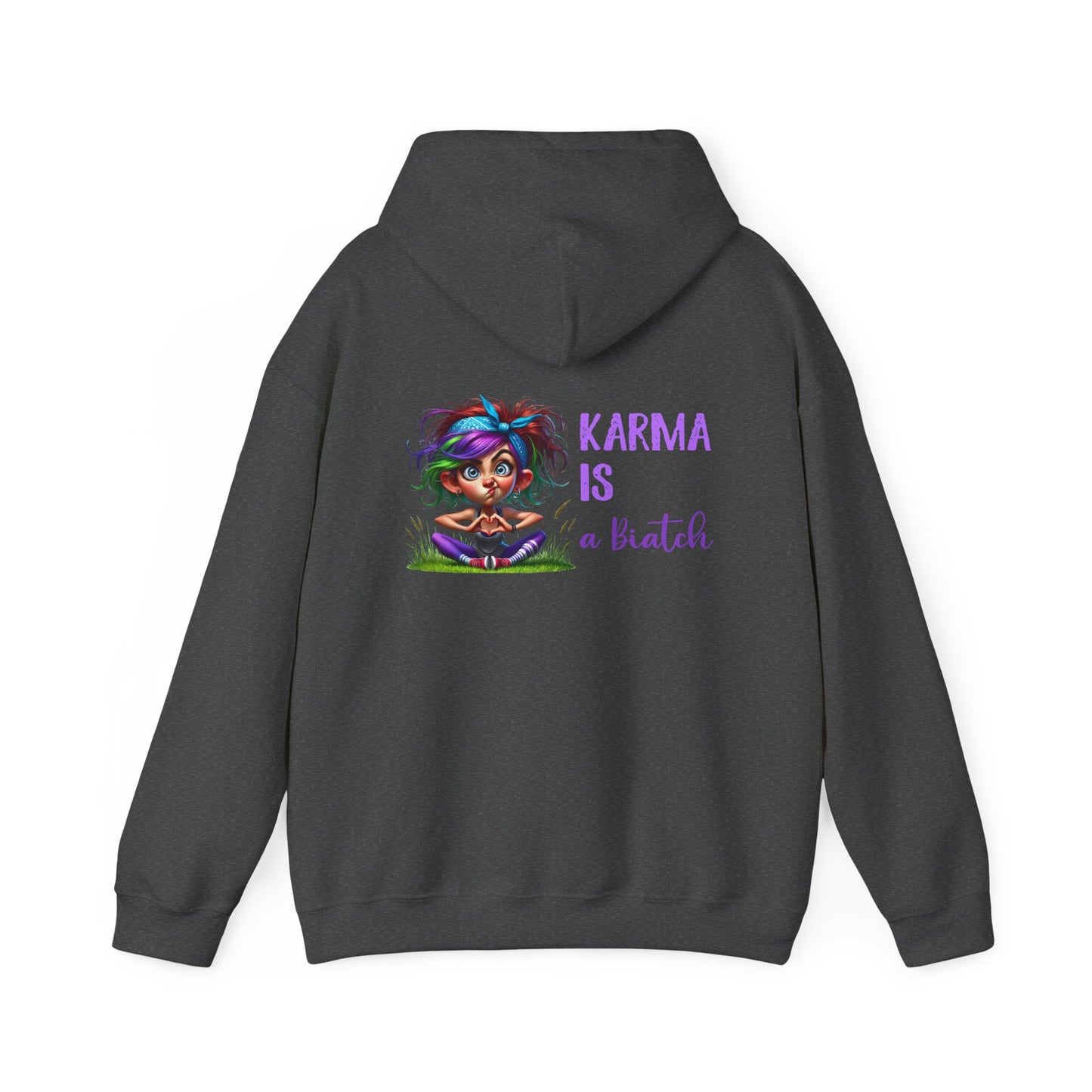 Karma Is a Biatch – Cute but Savage Yoga Girl Hoodie
