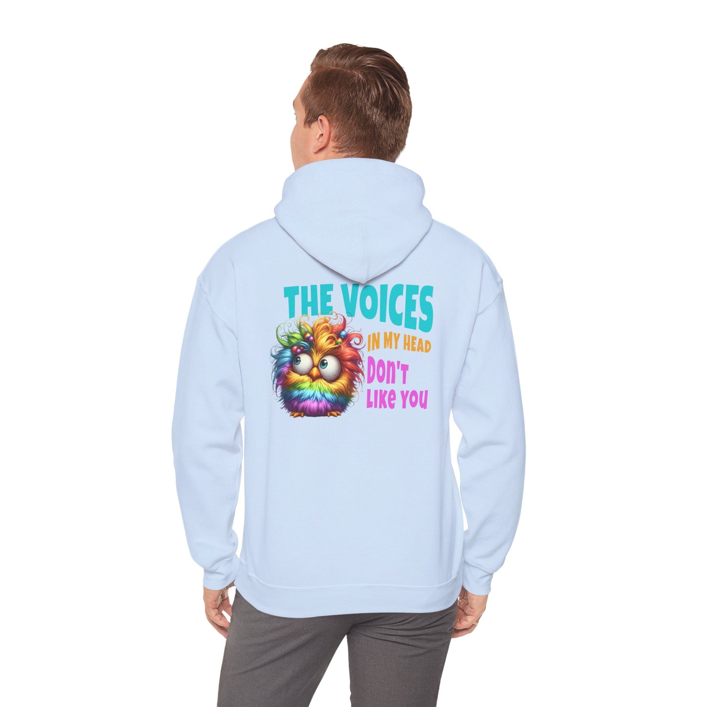 The Voices in My Head Don’t Like You – Funny Rainbow Chick Hoodie
