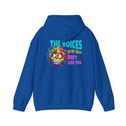The Voices in My Head Don’t Like You – Funny Rainbow Chick Hoodie