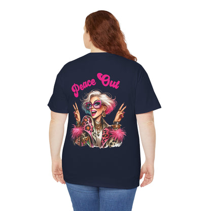 Peace Out – Glam Confidence Woman in Her Prime T-Shirt