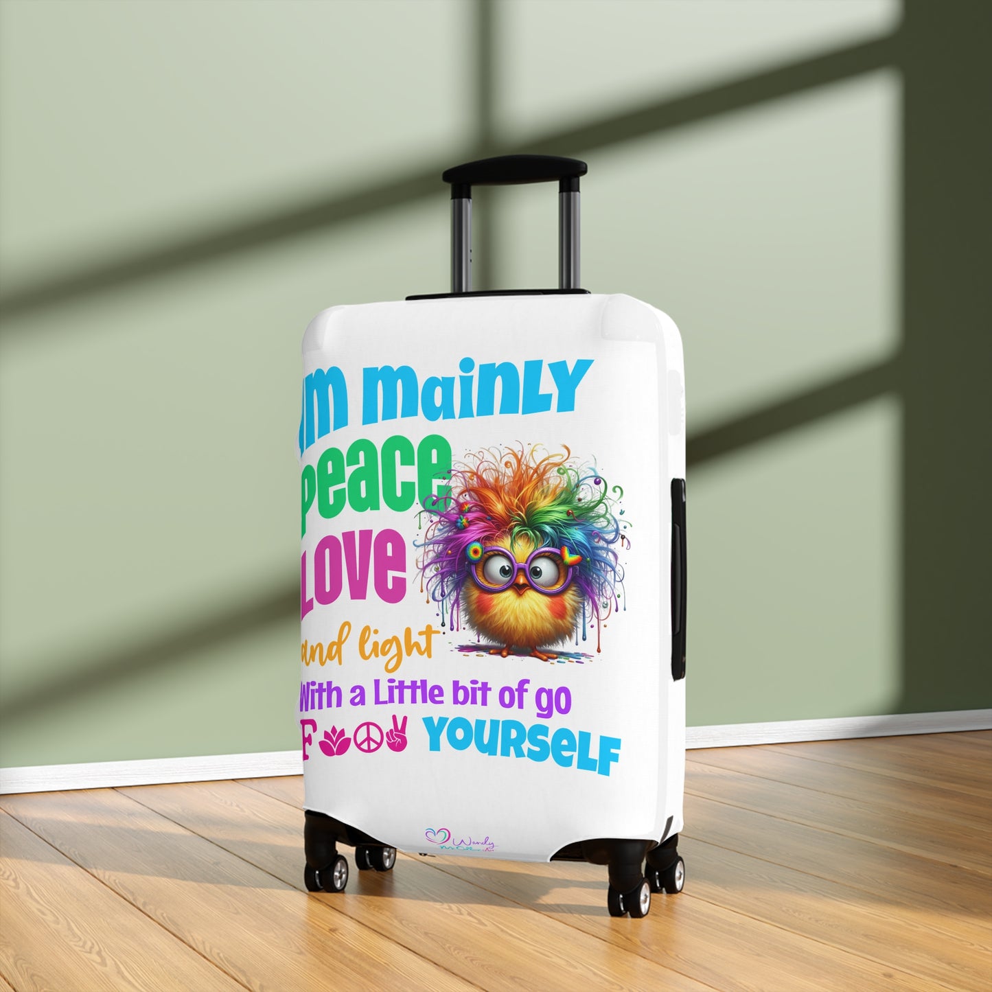Im mainly peace love & Light - Luggage Cover