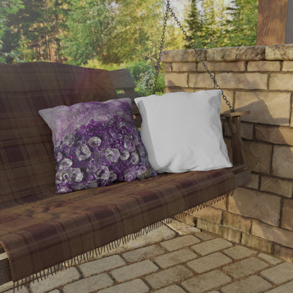 Amethyst Dreams Elegance Outdoor Pillow — Patio Cushion