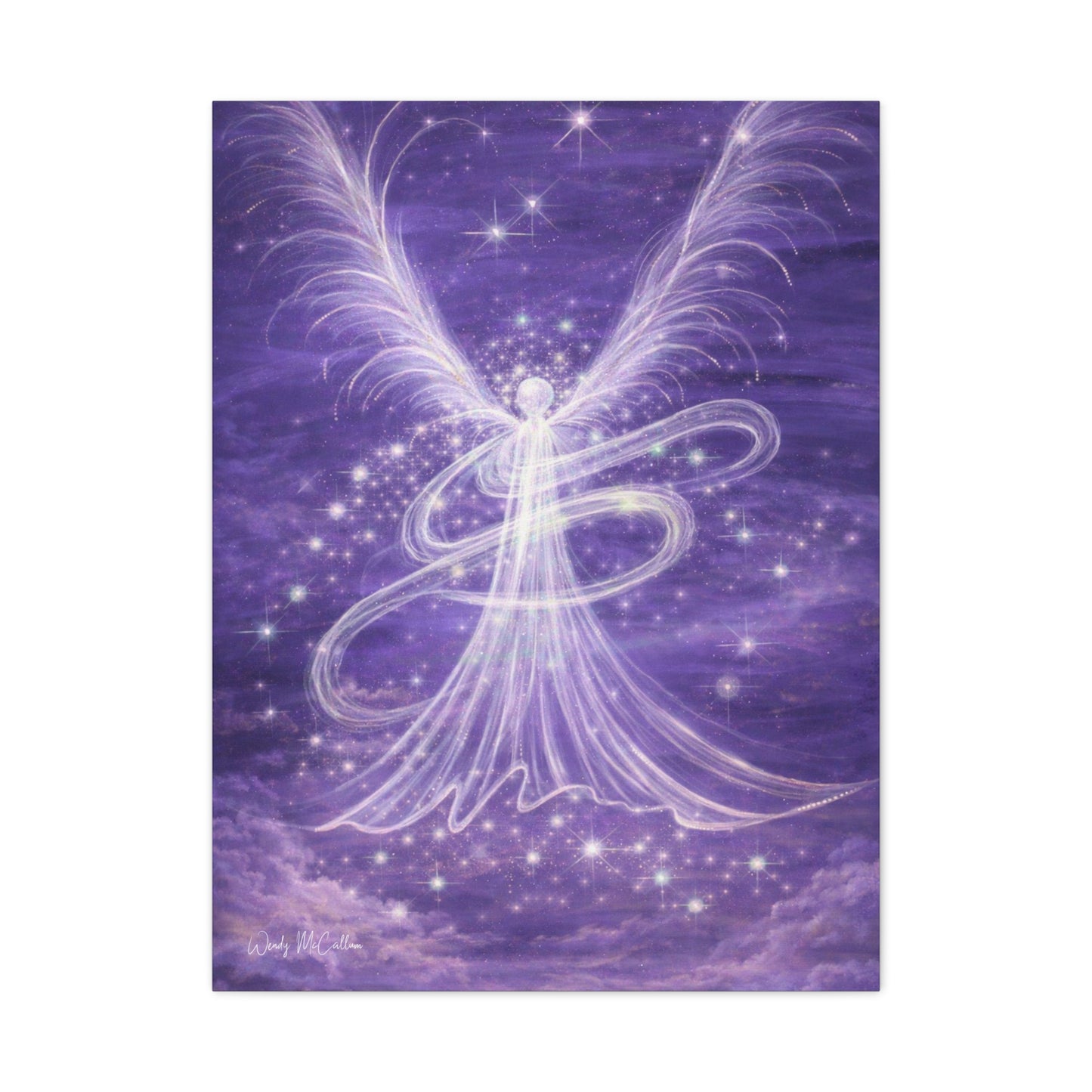 Archangel Zadkiel – Abstract Healing Frequency Art Canvas Print