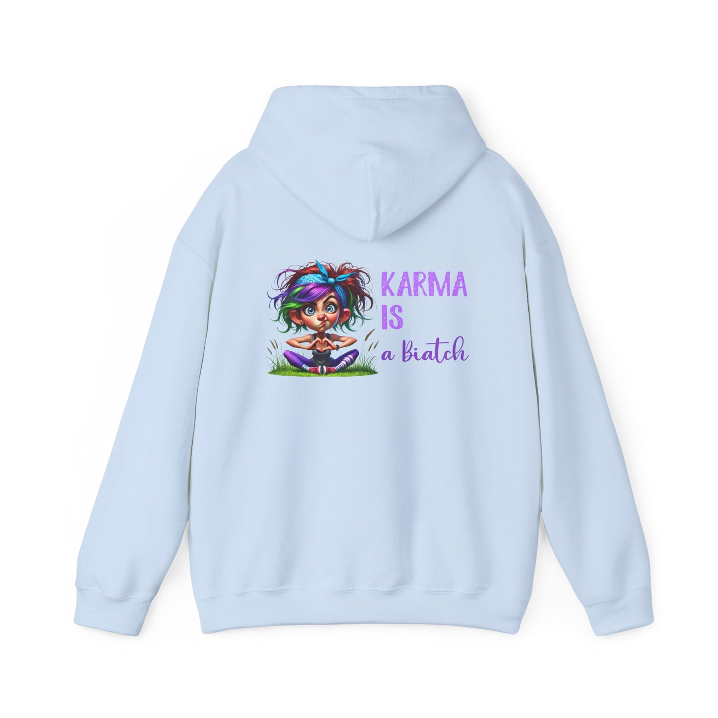 Karma Is a Biatch – Cute but Savage Yoga Girl Hoodie