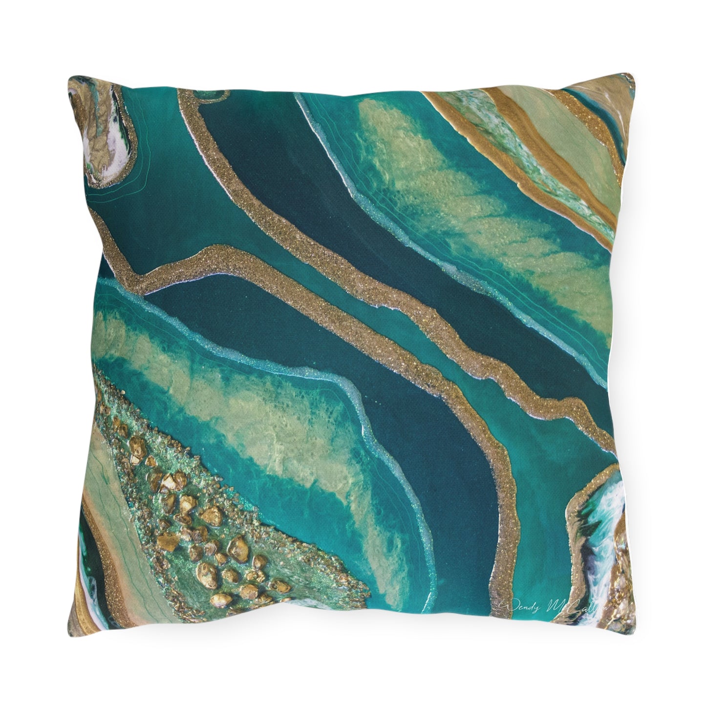 Dioptase Splendour Outdoor Pillow - Patio Cushion