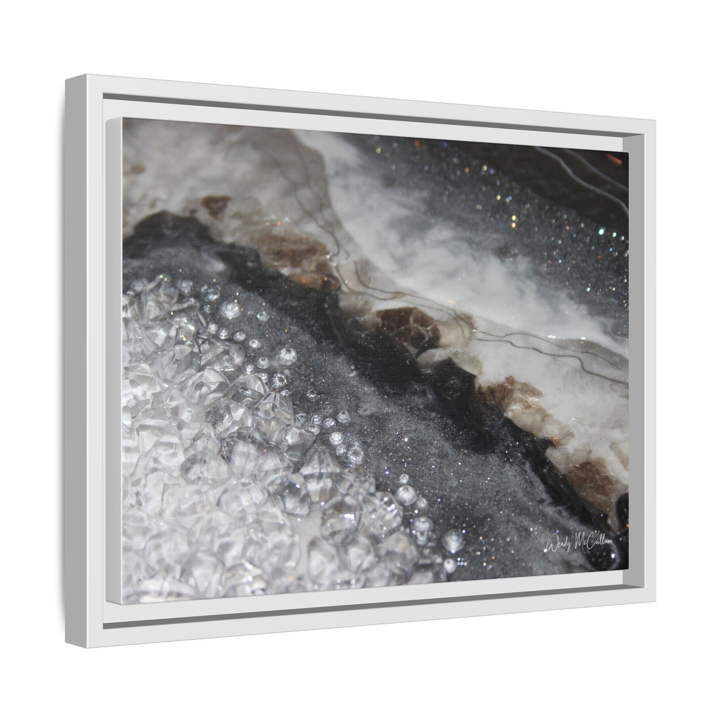 Grey Moonstone Framed Print - Opulence