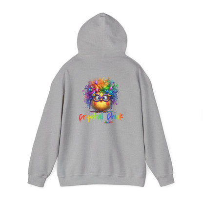 Crystal Chick Hoodie – Cute Rainbow Chick with Crystals | For Crystal Lovers & Spiritual Souls