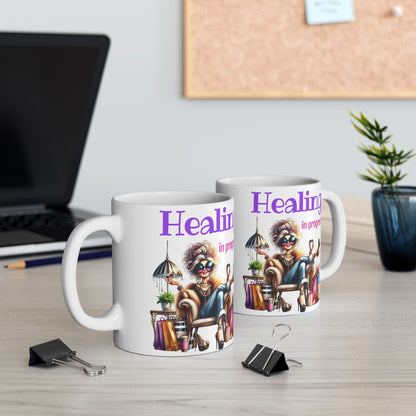 Healing in Progress Ceramic Mug — Encouraging Coffee Cup (11oz & 15oz)