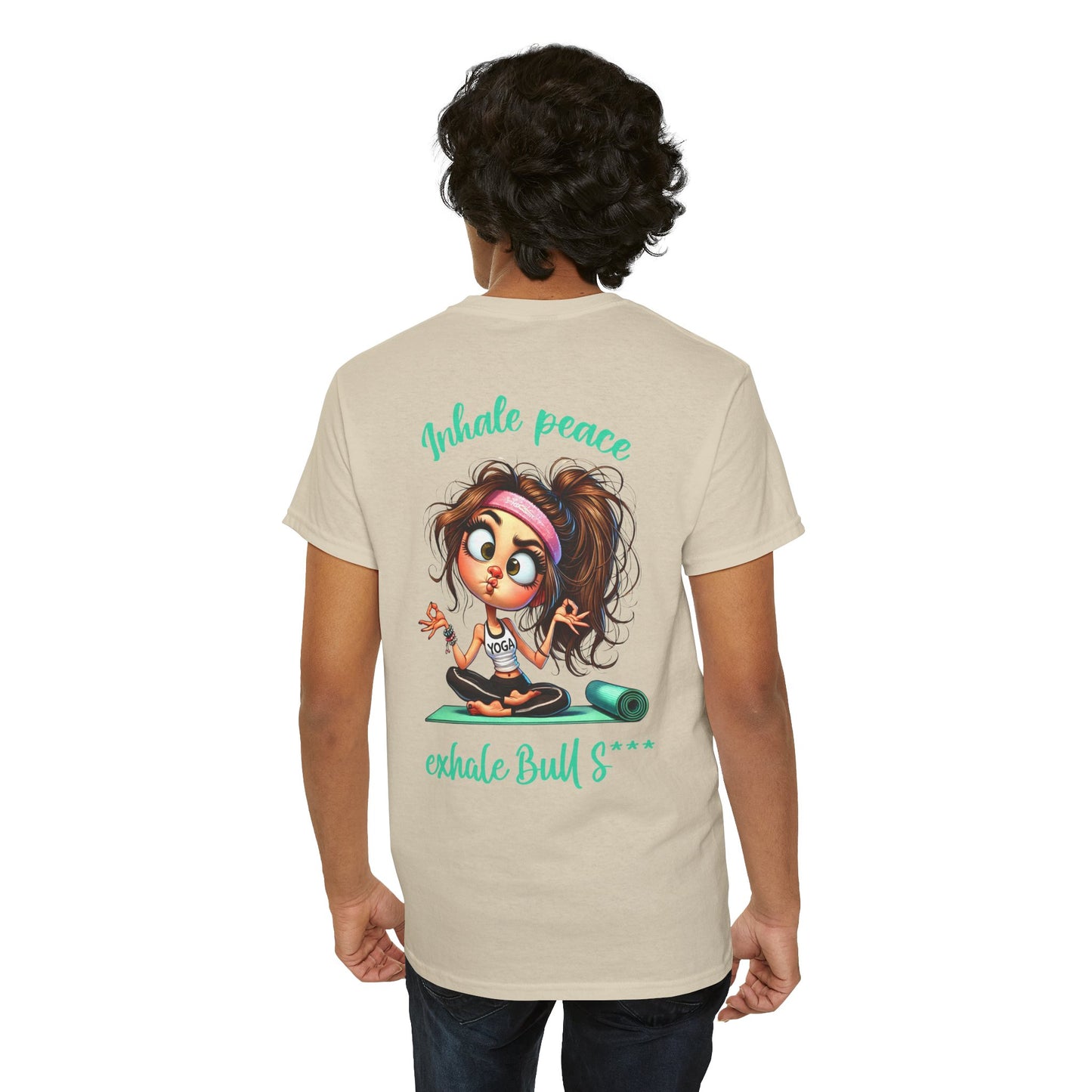 Inhale Peace, Exhale Bullsh*t – Funny Yoga Meltdown T-Shirt