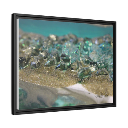 Dioptase Framed Canvas Art - Elegance