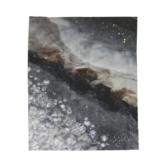 Grey Moonston Opulance - Velveteen Plush Blanket