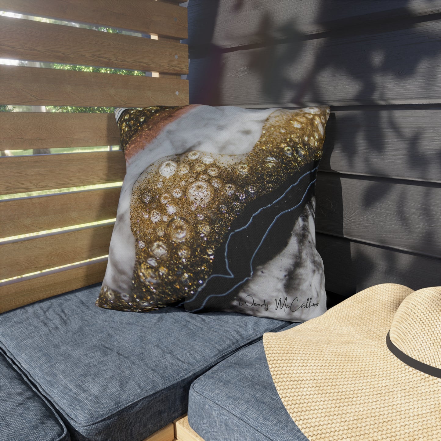 Alchemy Elegance Outdoor Pillow - Patio Cushion